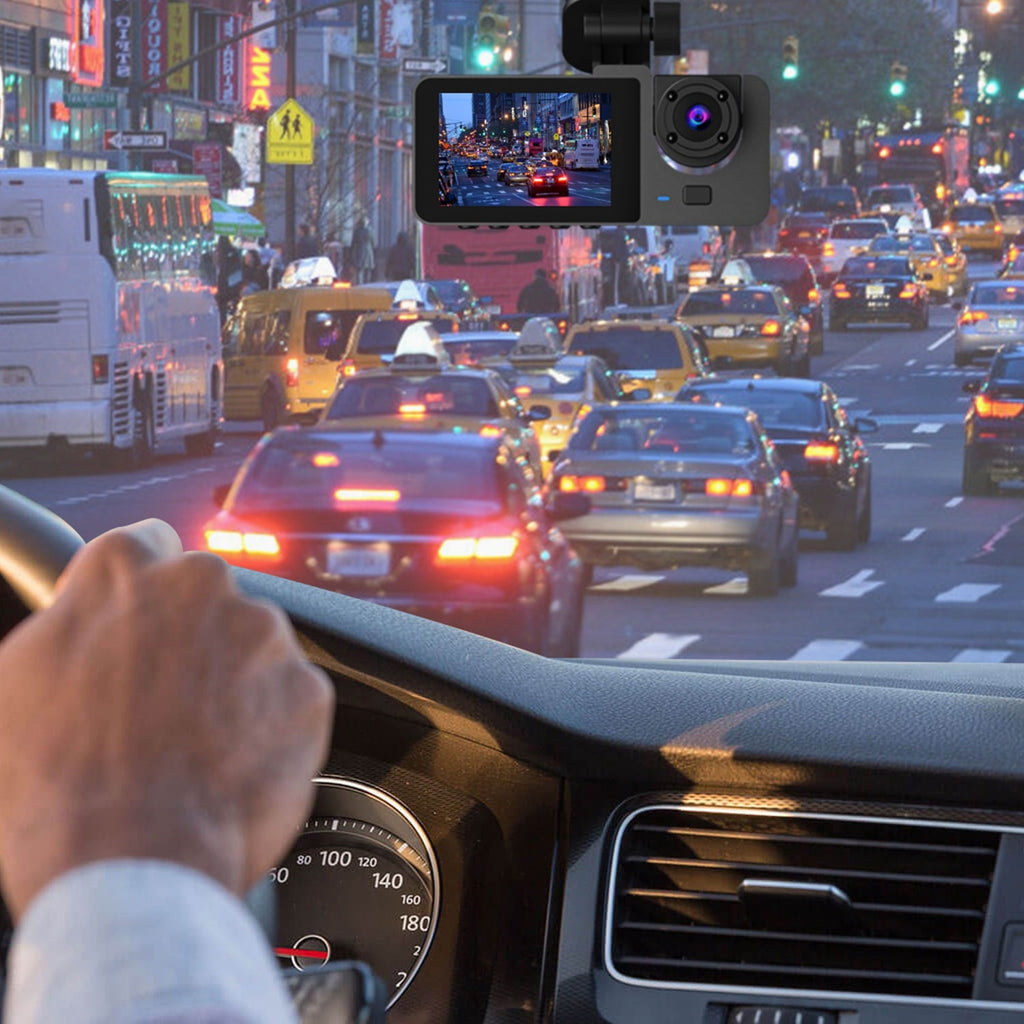 3-Channel Dash Cam with 32GB Card