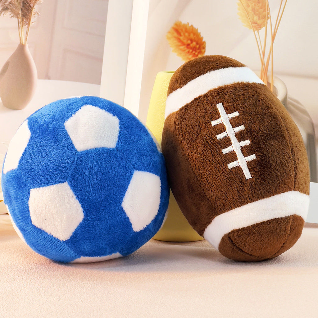 Football & Rugby Plush Dog Toy