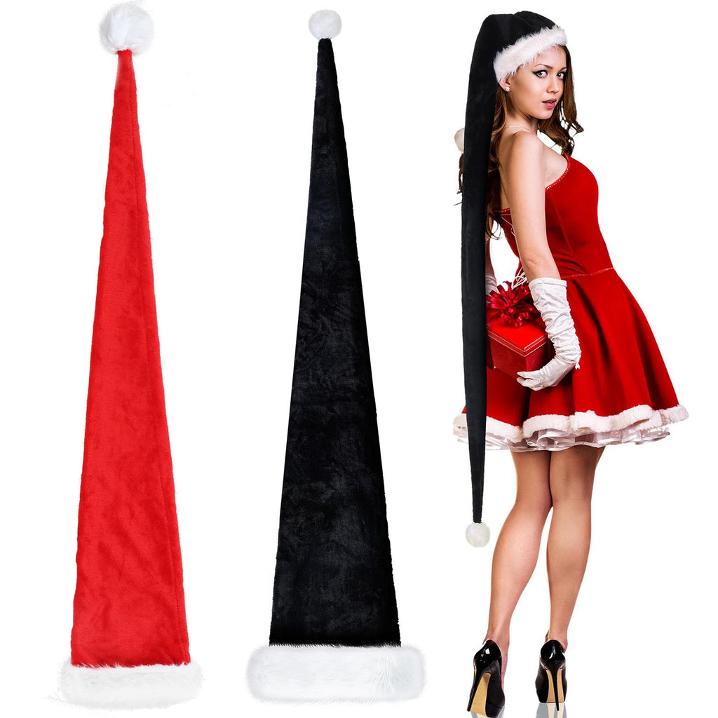 Extra-Long Plush Santa Hat