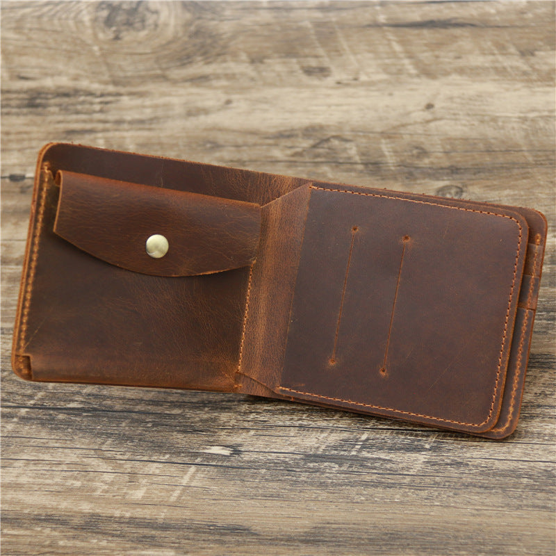 Men's Crazy Horse Leather Card Wallet