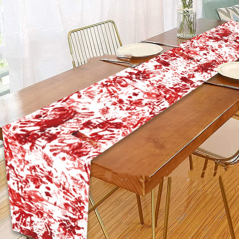 Bloody Handprint Halloween Tablecloth