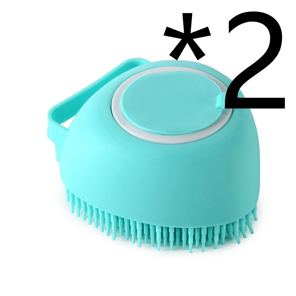 Silicone Pet Bath Brush with Shampoo Dispenser