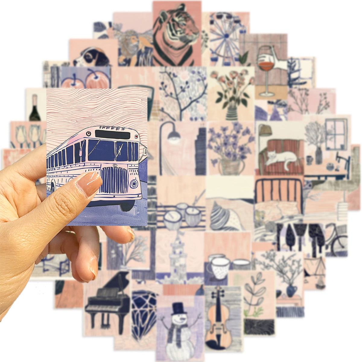 Abstract Art Sticker Pack (55 pcs)