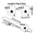 Playing Card Cufflinks & Tie Clip