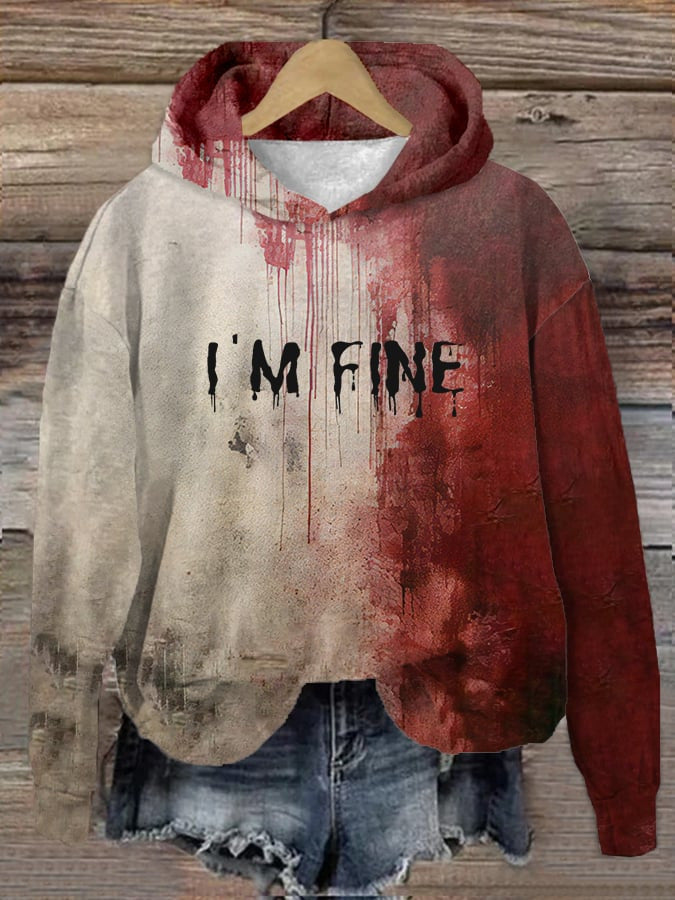 "I Am Fine" Graffiti Hoodie