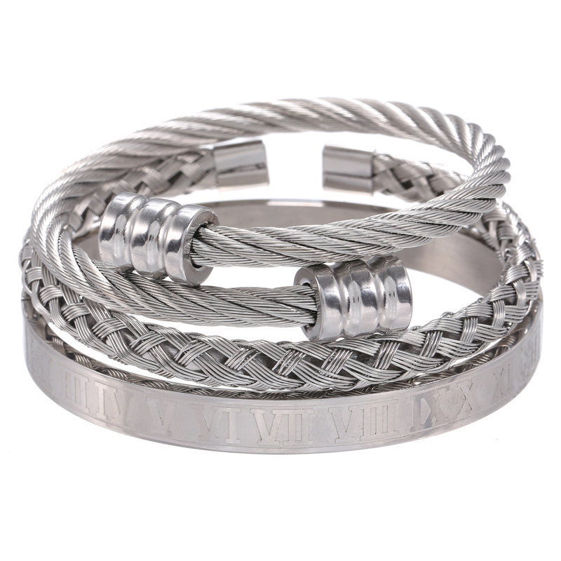 Roman Numeral Bangle Set