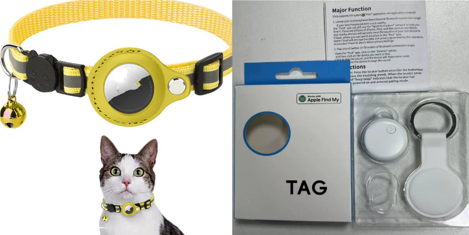 Reflective Collar with AirTag Holder