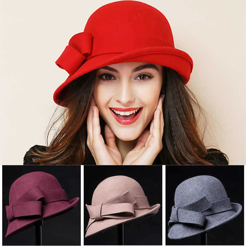 French Retro Wool-Blend Bowler Hat
