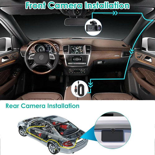 3-Channel Dash Cam with 32GB Card