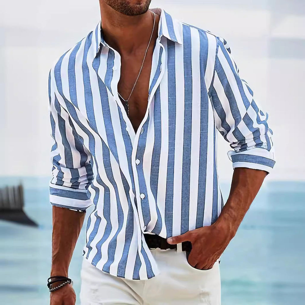 Men's Striped Casual Shirt