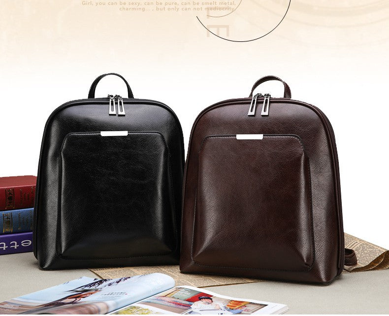 Vintage Faux Leather Backpack
