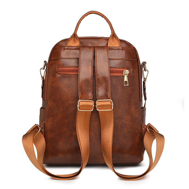 PU Leather Travel Backpack