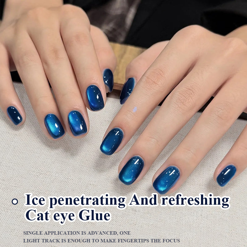 Magnetic Cat-Eye Gel Polish – Ocean Blue (10 ml)