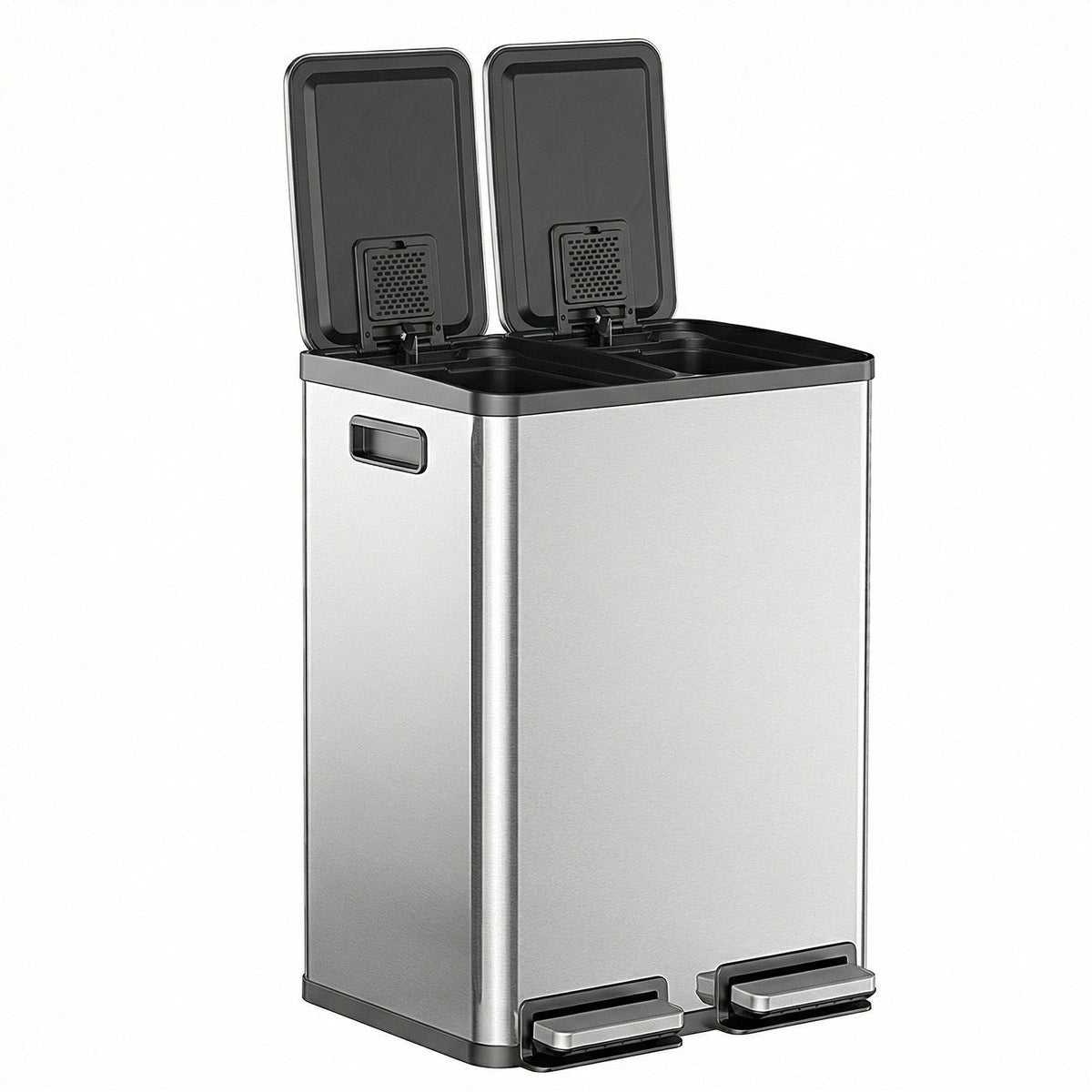60-Liter Stainless Steel Trash Can