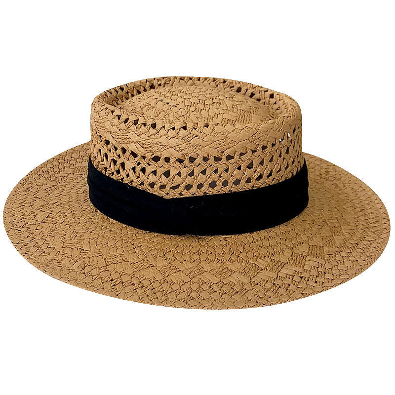 Wide-Brim Sun Hat with Band