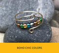 Colorful Bead Spinner Ring