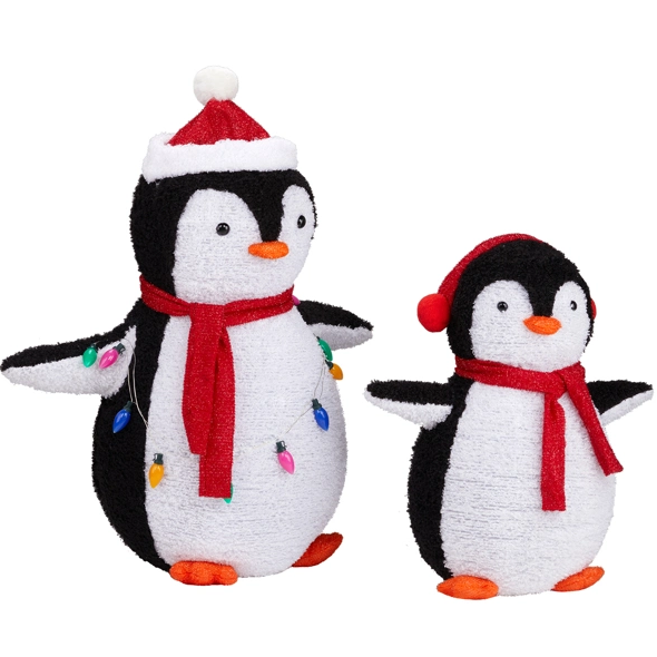 Lighted Plush Penguins (Set of 2)
