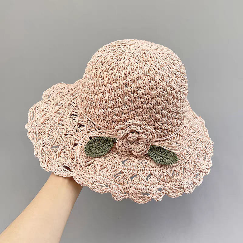 Woven Flower Straw Sun Hat
