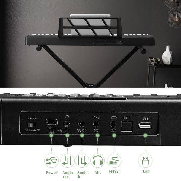 Foldable 61-Key Digital Piano