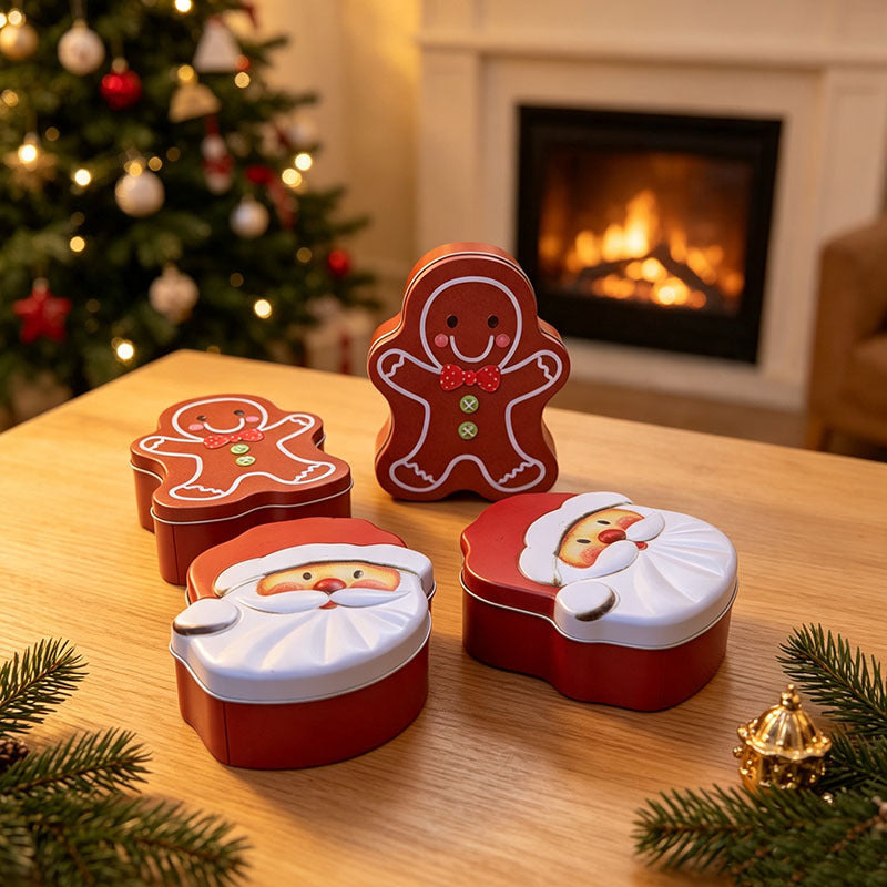 Gingerbread & Santa Cookie Tin