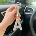 Rhinestone Initial Keychain