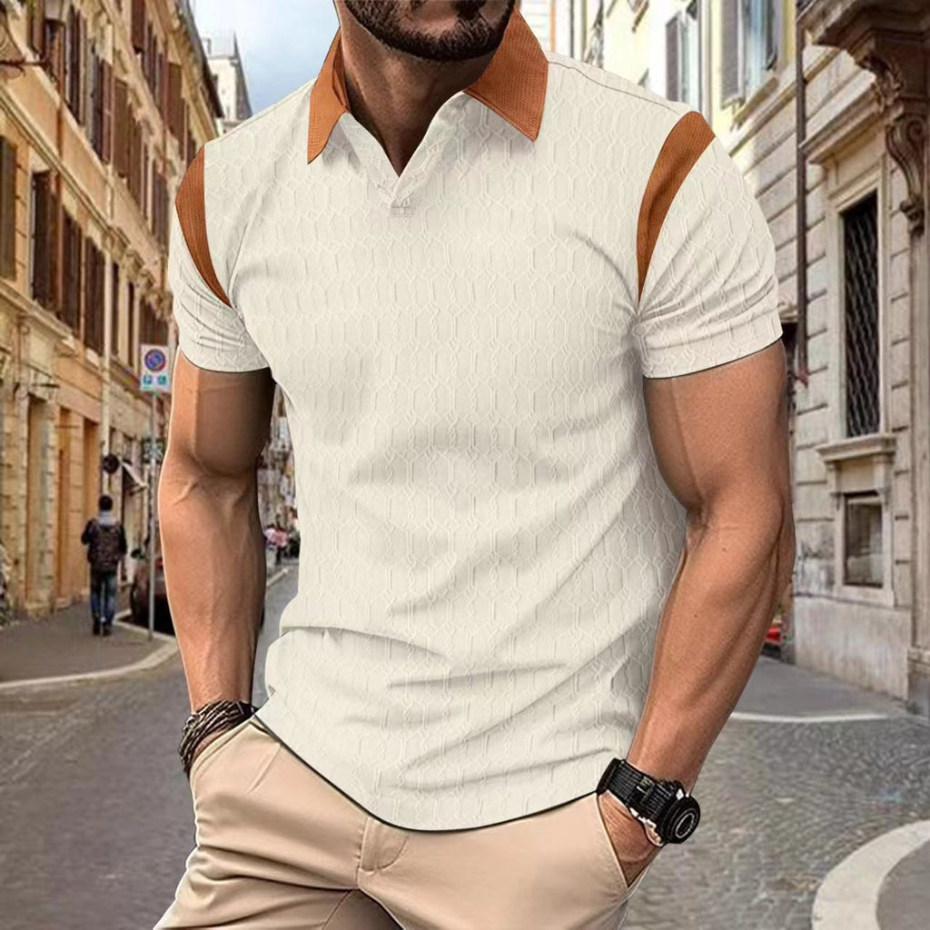 Men's Waffle-Knit Polo Shirt