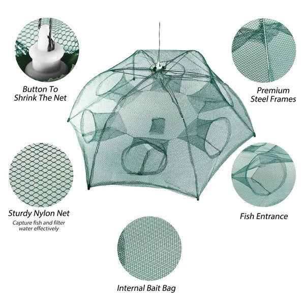 Folding Fish & Crab Trap Net