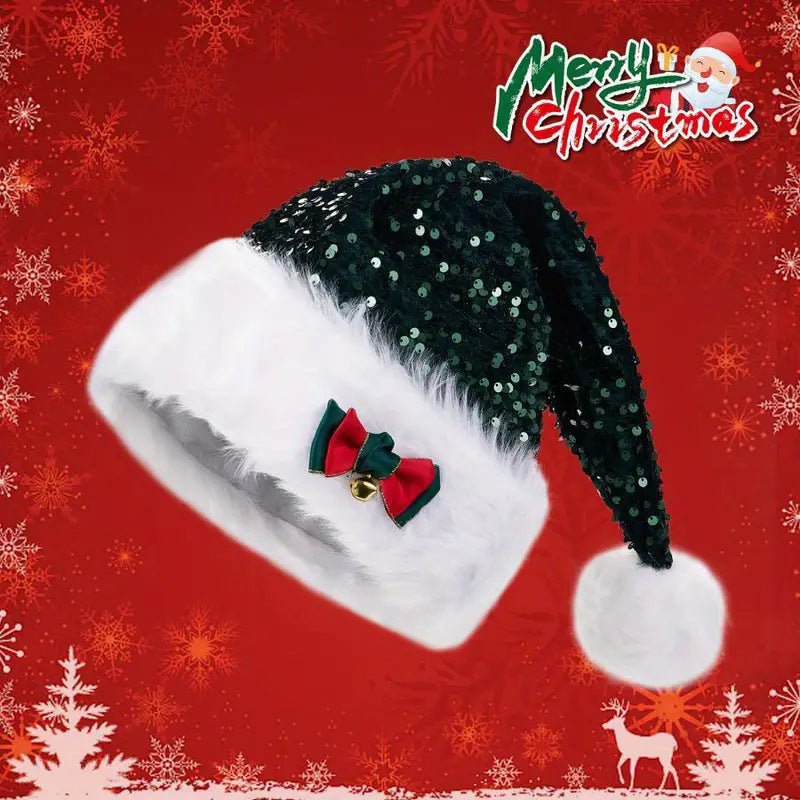 Sequin Plush Christmas Hat