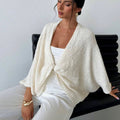 Cross-Front Deep V Sweater