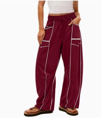 Striped Wide-Leg Sweatpants