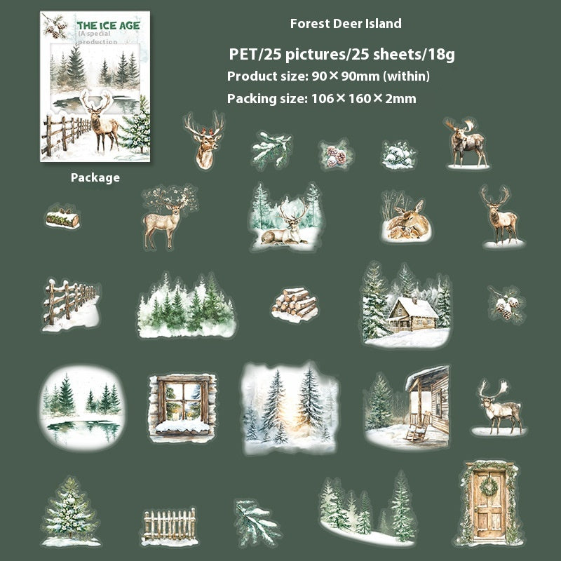 Winter Animal Journal Stickers