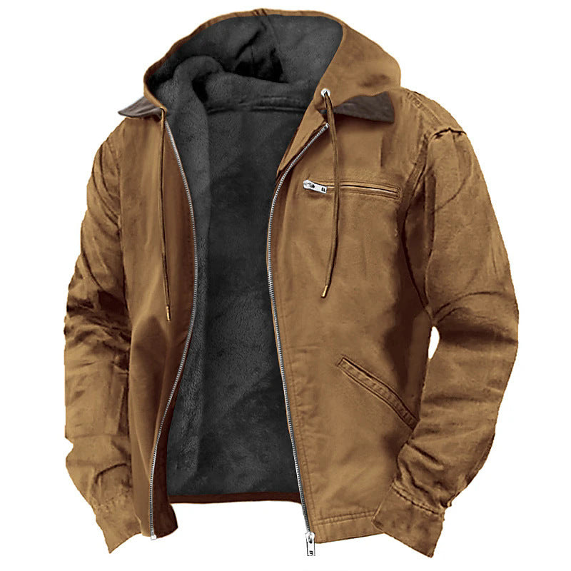 Men's Fleece Hooded Zip Jacket