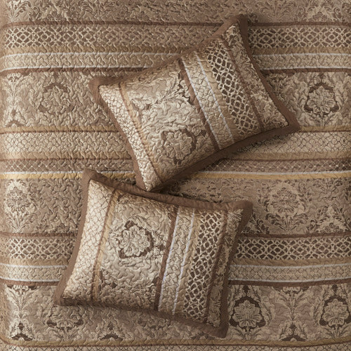 5-Piece Reversible Jacquard Bedspread Set (Queen)