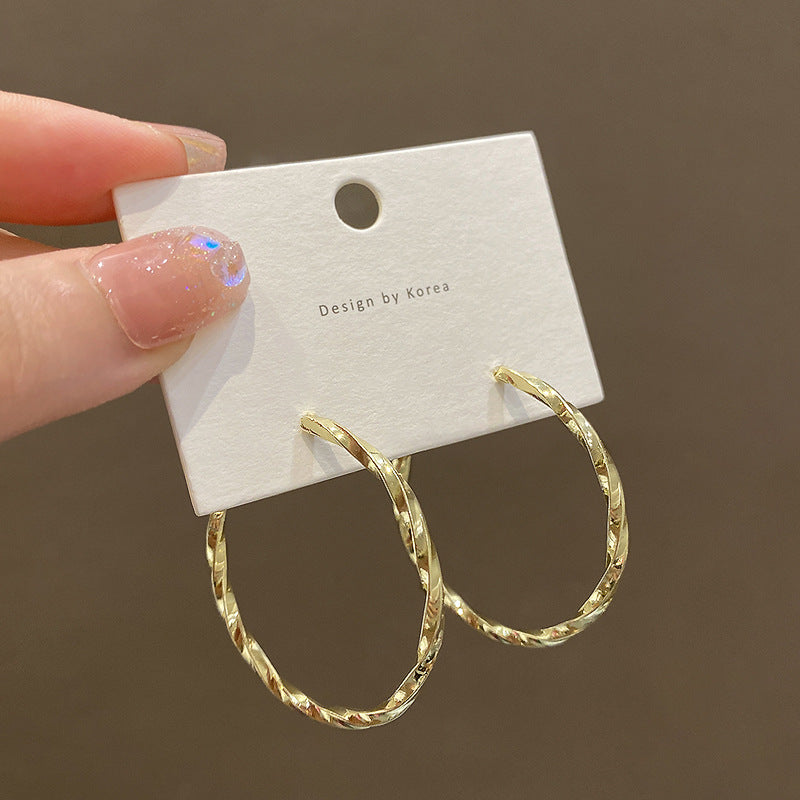 Irregular Metal Hoop Earrings