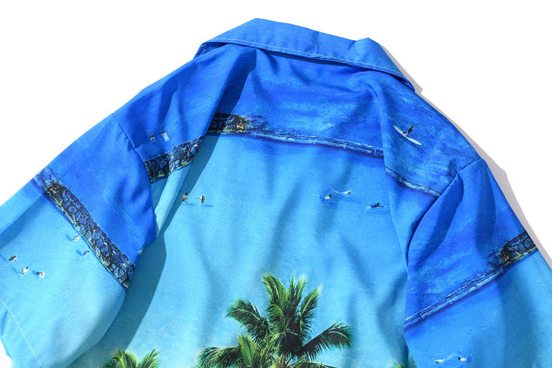 Men's 3D Beach Print Shirt