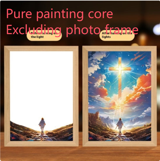 LED Light-Up Cross Art Frame