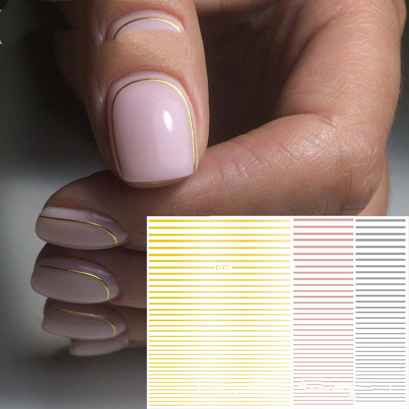 Metallic Nail Line Stickers
