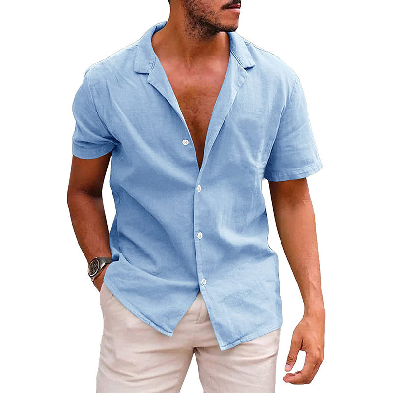 Men's Linen-Cotton Beach Shirt