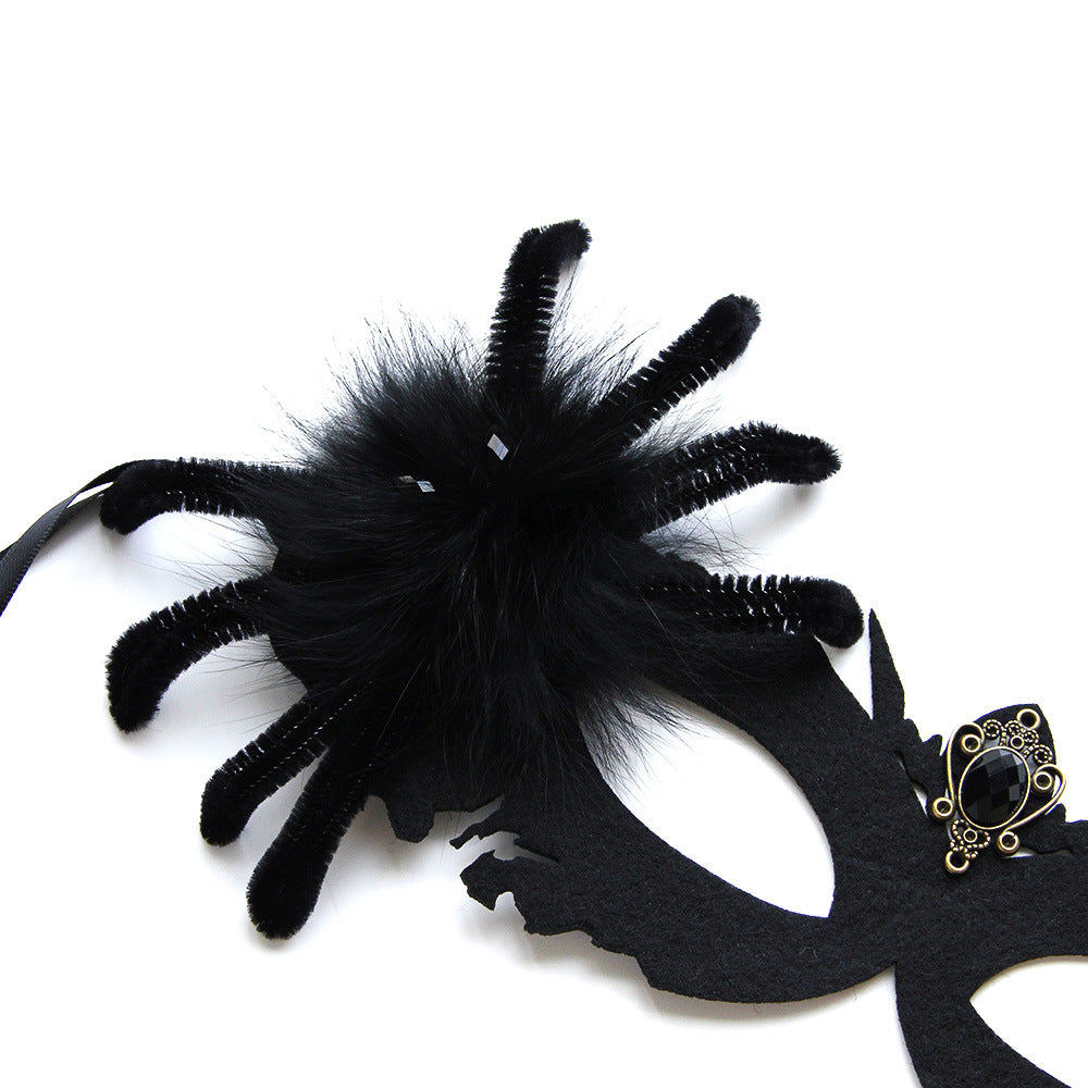 Black Spider Masquerade Mask