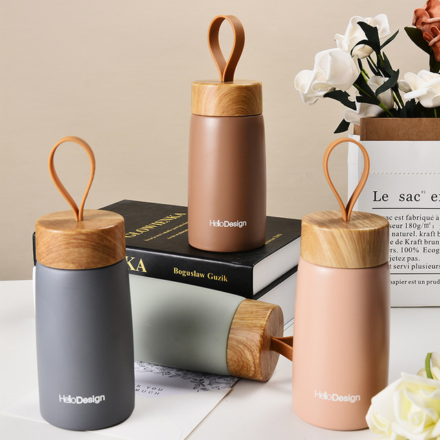 Insulated Bamboo-Lid Coffee Tumbler