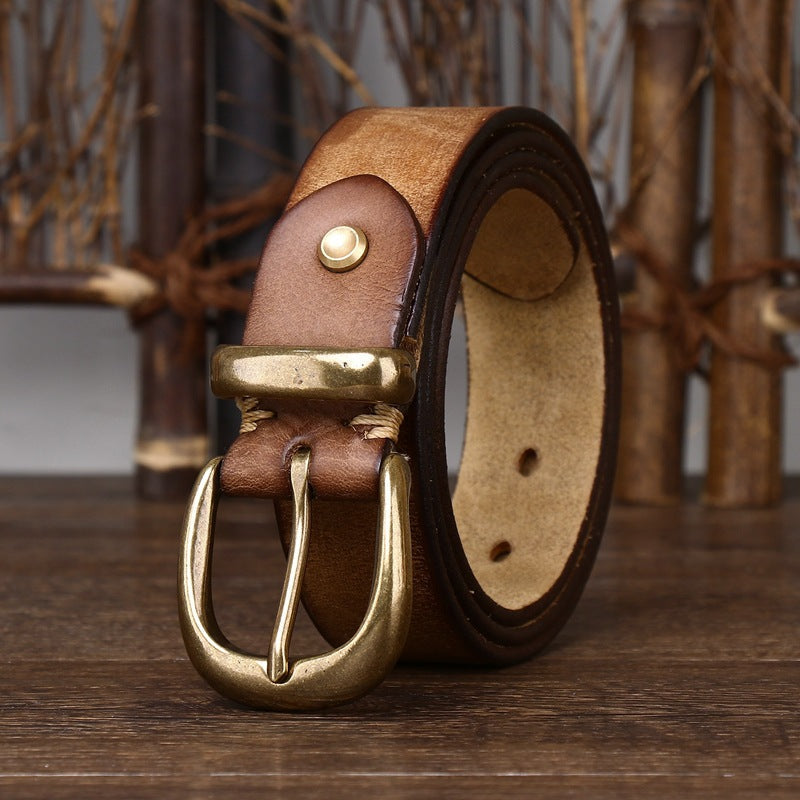 Vintage Distressed Leather Belt