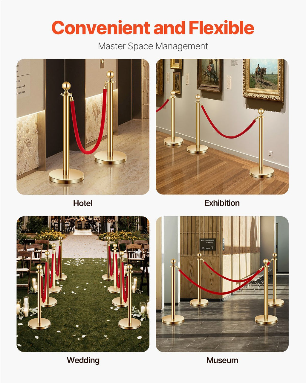 Gold Stanchions & Red Velvet Ropes