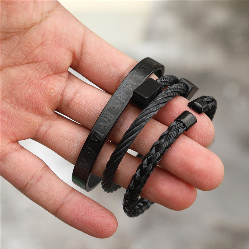 Roman Numeral Bangle Set