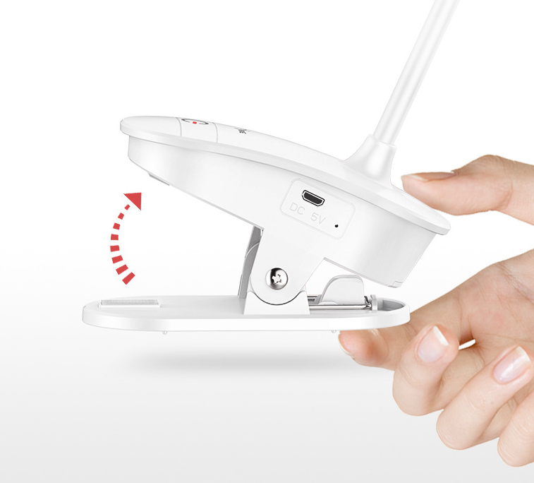 USB Rechargeable Clip-On Desk Lamp