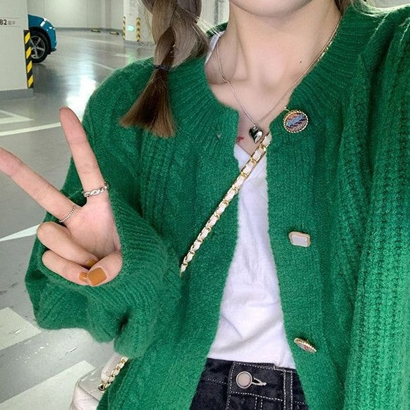 Women's Retro Knit Cardigan