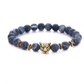 Leopard Head Agate Bead Bracelet