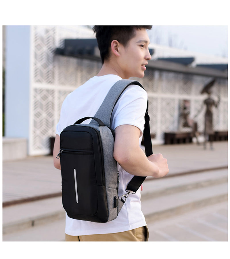 Anti-Theft Sling Bag with USB Port