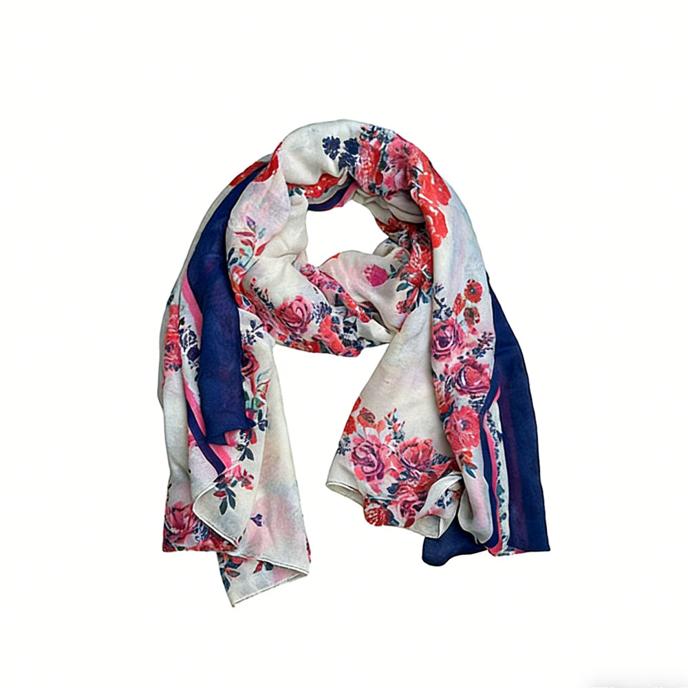 Extra-Long Floral Wrap Scarf