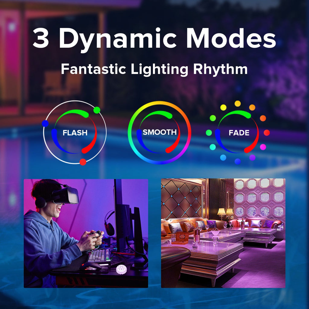 Rechargeable RGB Pool & Pond Lights (2-Pack)