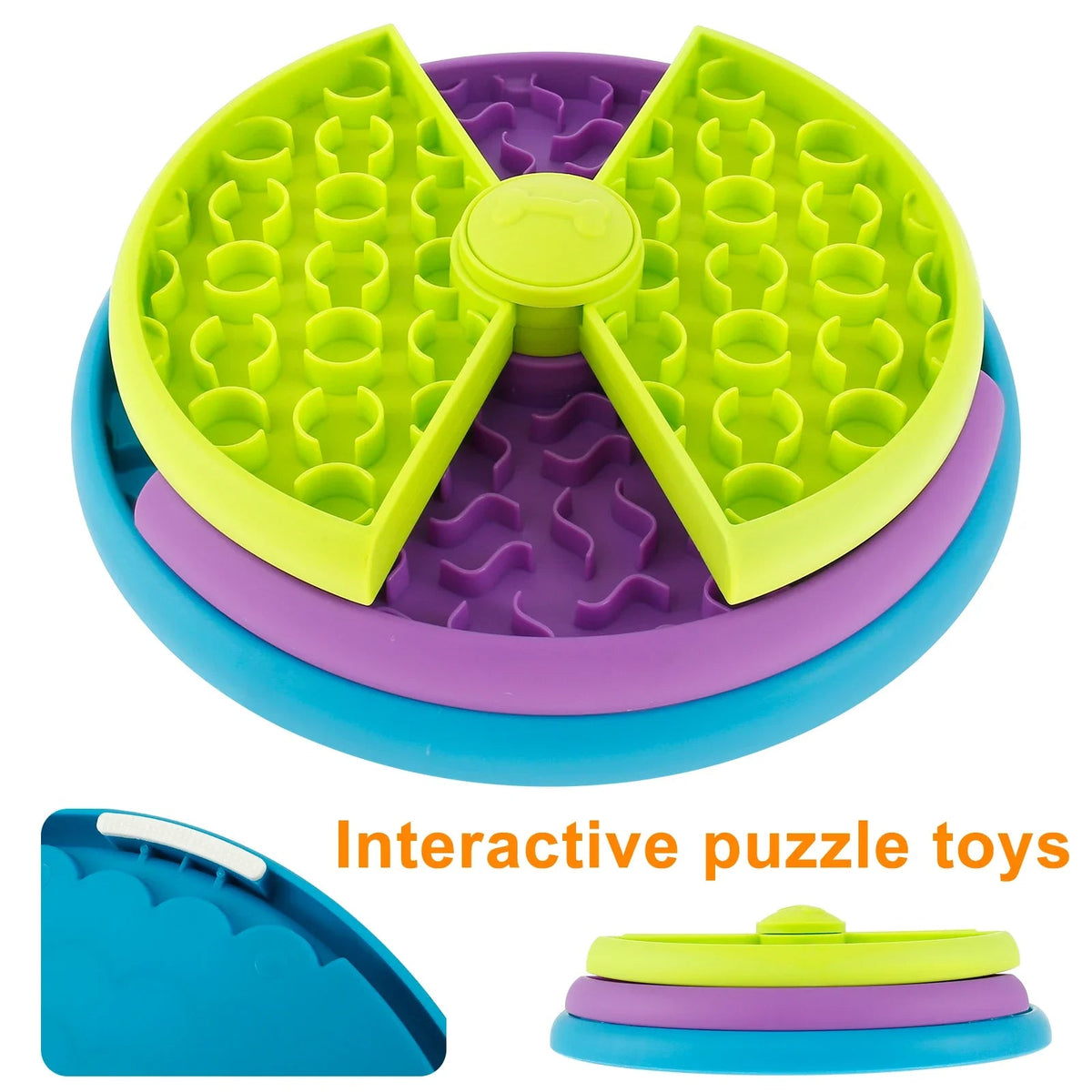 Rotating 3-Layer Puzzle Feeder